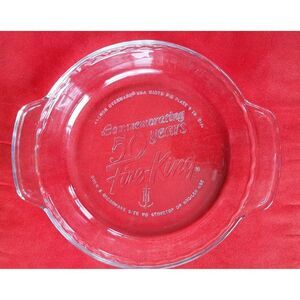 Anchor Hocking Fire King Commemorating 50 Years Collectible 9" Pie Plate